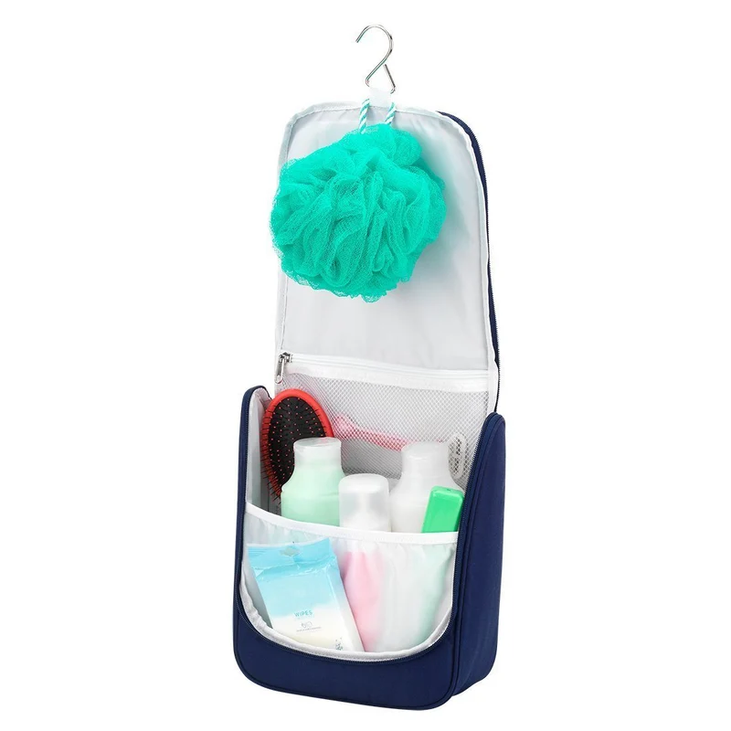 Navy Hanging Travel Case - Personalized