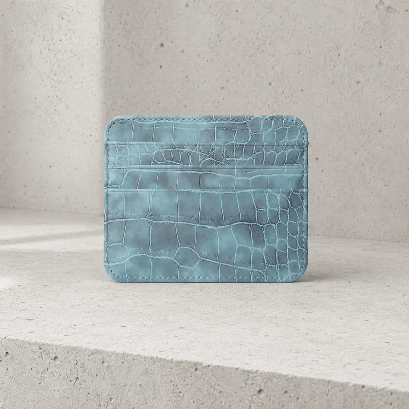 Porte-Cartes Homme Luxe Façon Crocodile Compact