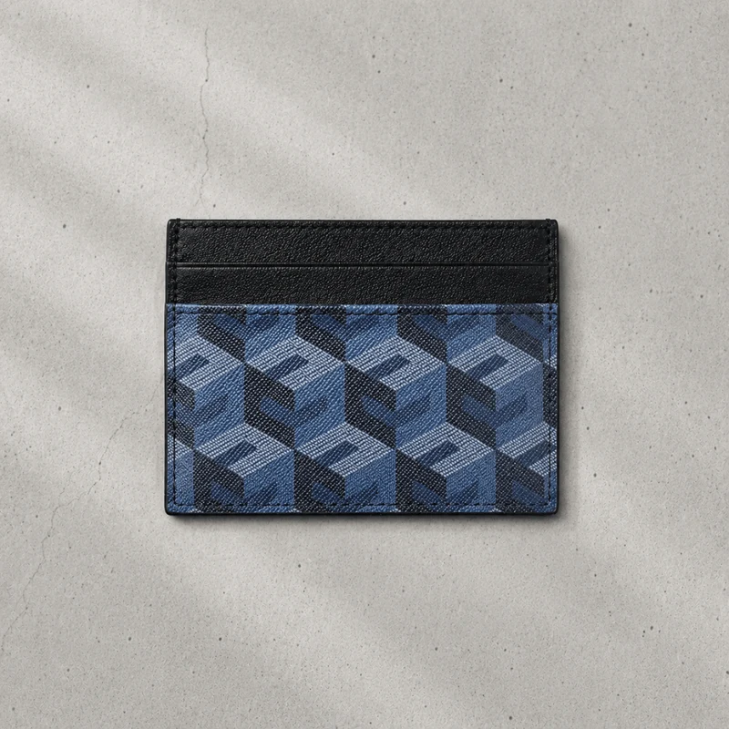 Porte-Cartes Homme Cuir Luxe Slim à Monogramme