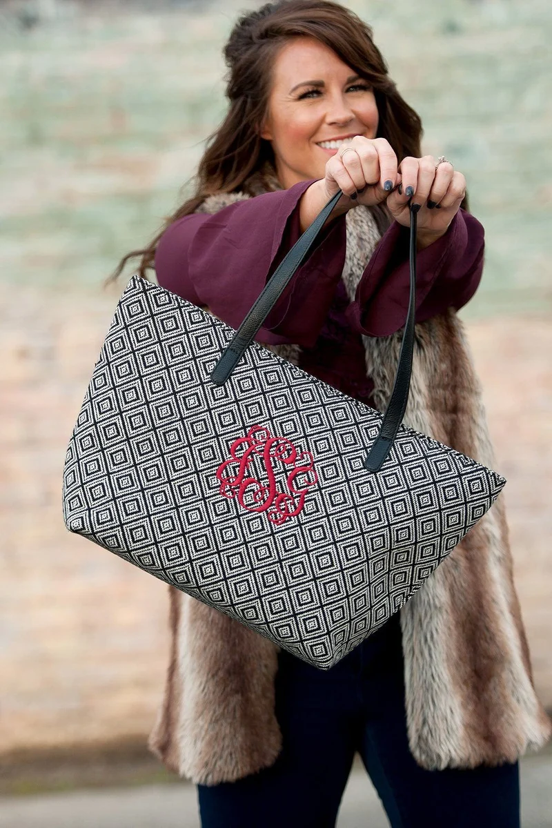 Black Diamond Charlotte Purse - Personalized