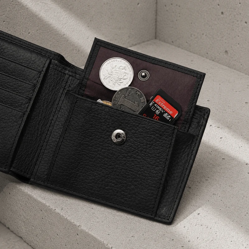 Portefeuille Cuir Gravé Homme, Prénom et Date