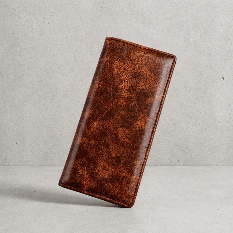 Portefeuille Homme Grand Format Long Vintage