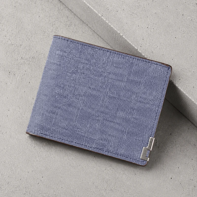 Portefeuille Homme en Tissu 2 Volets Carte d'Identité