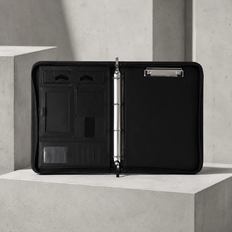 Classeur Porte-Document A4 à Anneaux et Poignée