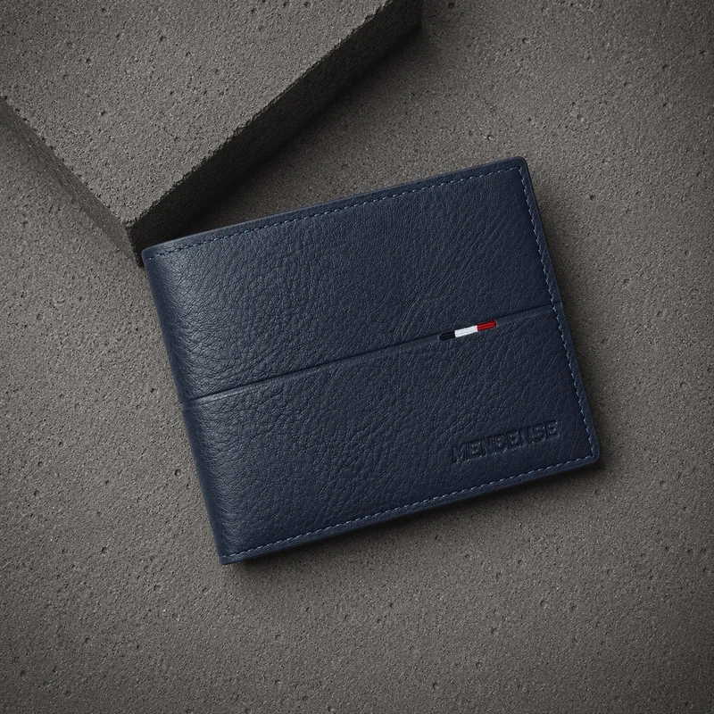 Portefeuille Homme Fin Grainé Bouton-Pression
