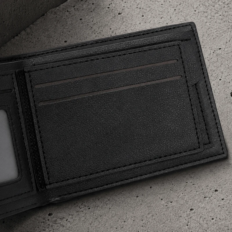 Portefeuille Homme Fin Grainé Bouton-Pression