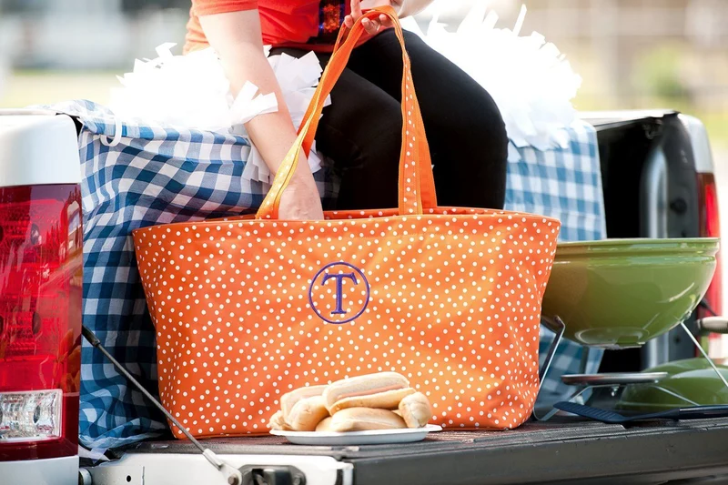 Orange Scattered Dot Ultimate Tote - Personalized