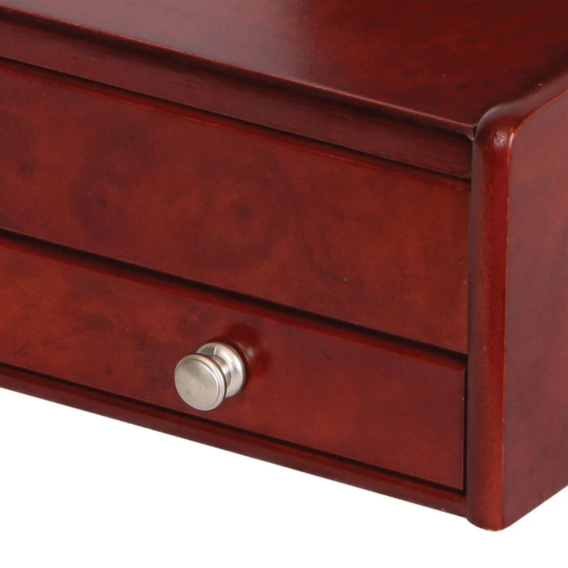Davin Men's Dresser Top Valet in Dark Burlwood Walnut Finish