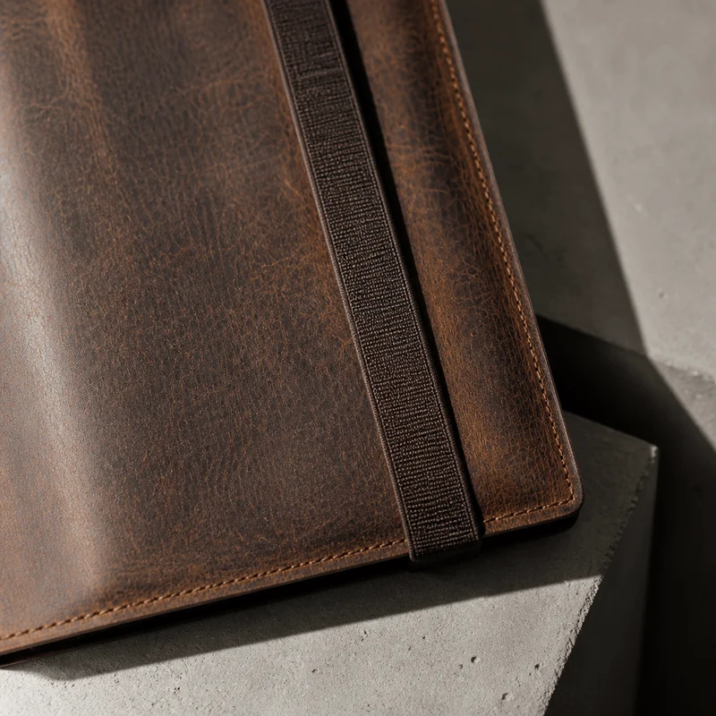 Porte-Document Cuir Marron en Vachette Véritable