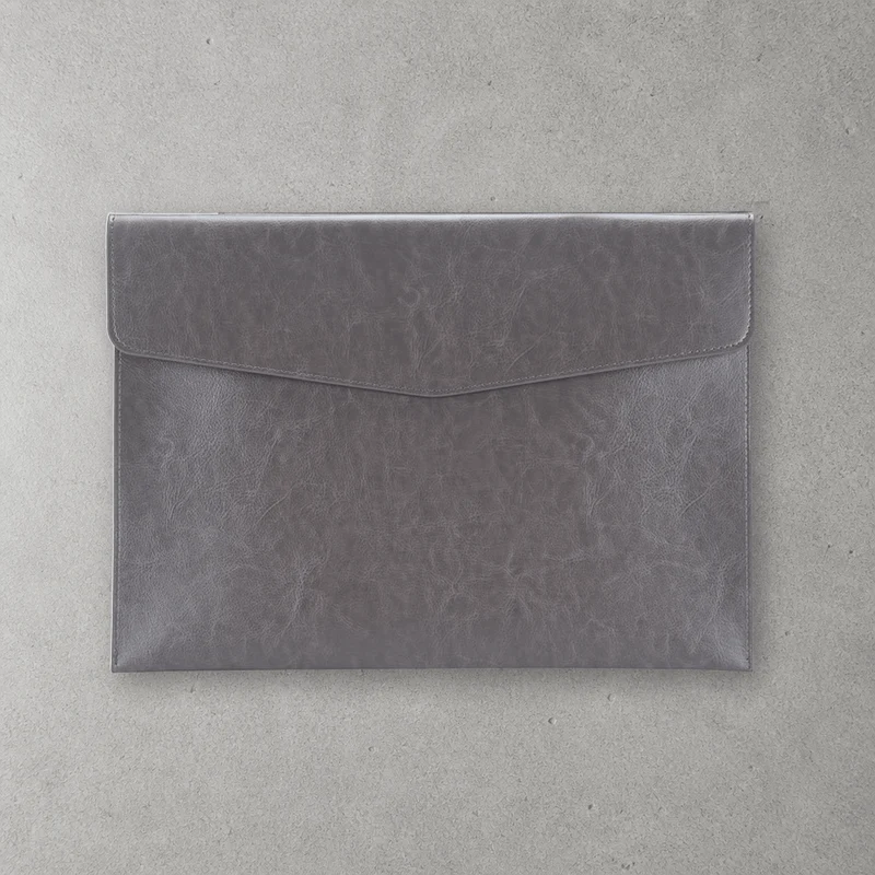 Porte-Document Papier A4 à Bouton en Simili Cuir