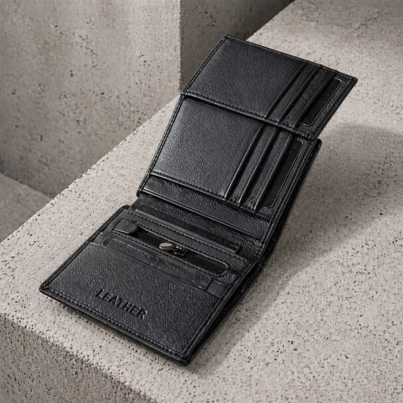 Portefeuille Homme Cuir Véritable 12 Cartes RFID