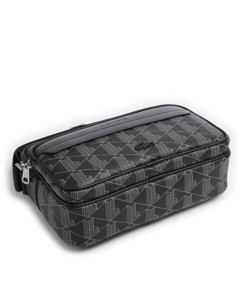 Lacoste The Blend Sac bandoulière monogram noir/gris