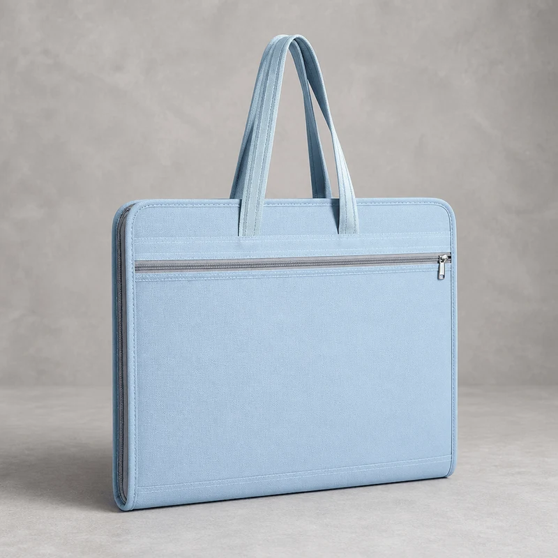 Sac Porte-Document Homme A3 en Toile Oxford Zippée
