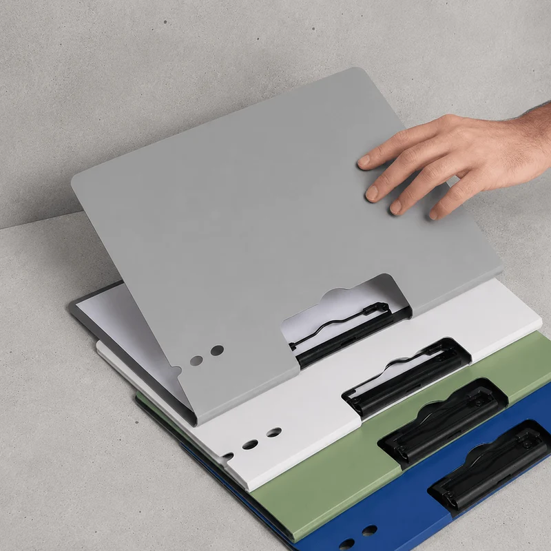 Porte-Document A4 avec Pince et Couverture Rabattable