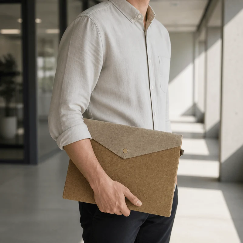 Pochette Porte-Document Homme en Feutre A4 et A5