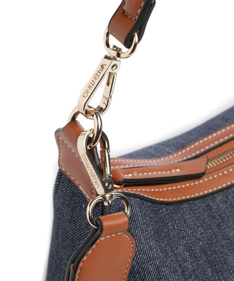 Valentino Bags Leith Sac porté épaule denim/cuoio