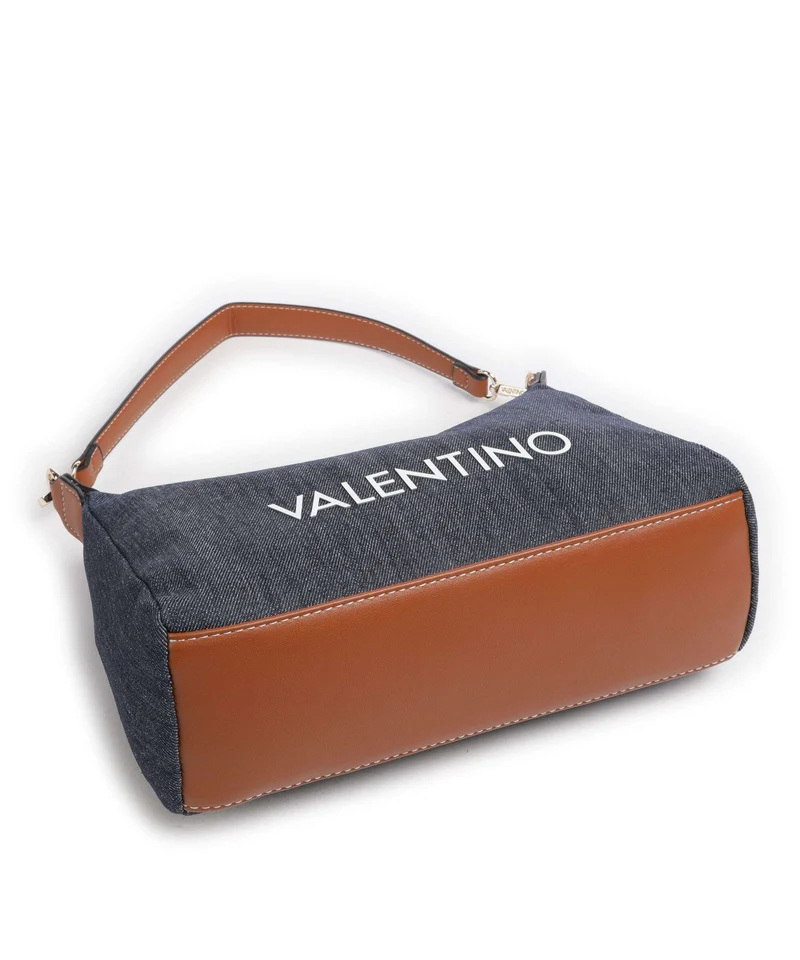 Valentino Bags Leith Sac porté épaule denim/cuoio