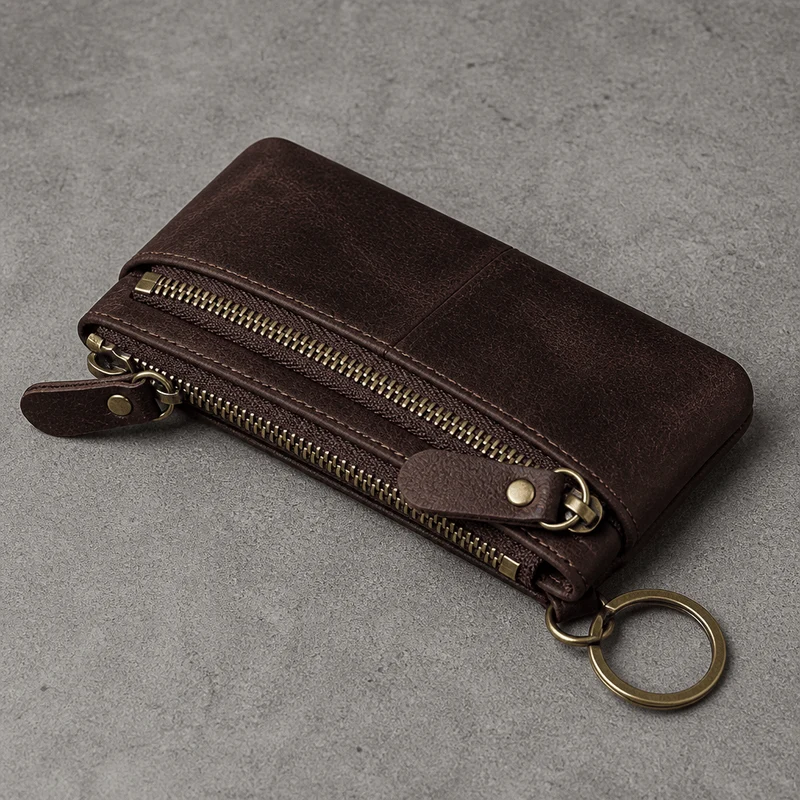 Porte-Monnaie Homme Long en Cuir Véritable