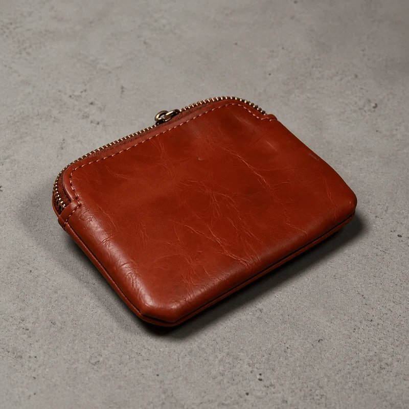 Pochette Porte-Monnaie Homme Zippée Compacte