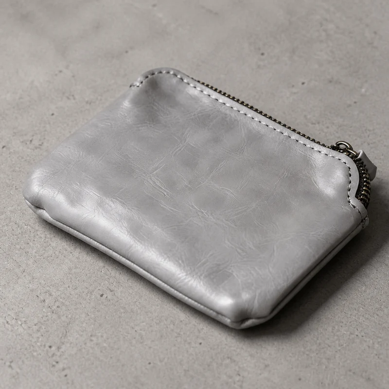 Pochette Porte-Monnaie Homme Zippée Compacte