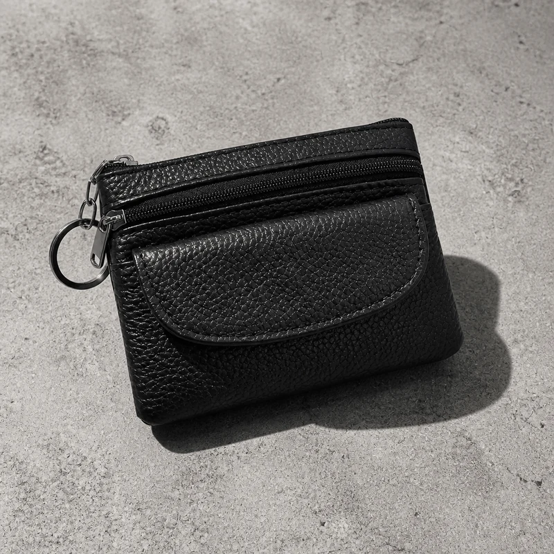 Porte-Monnaie Homme en Cuir Véritable Compact