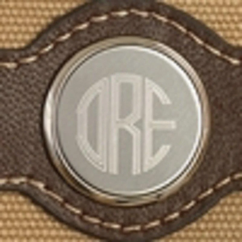 Mens Canvas and Leather Personalized Travel Kit