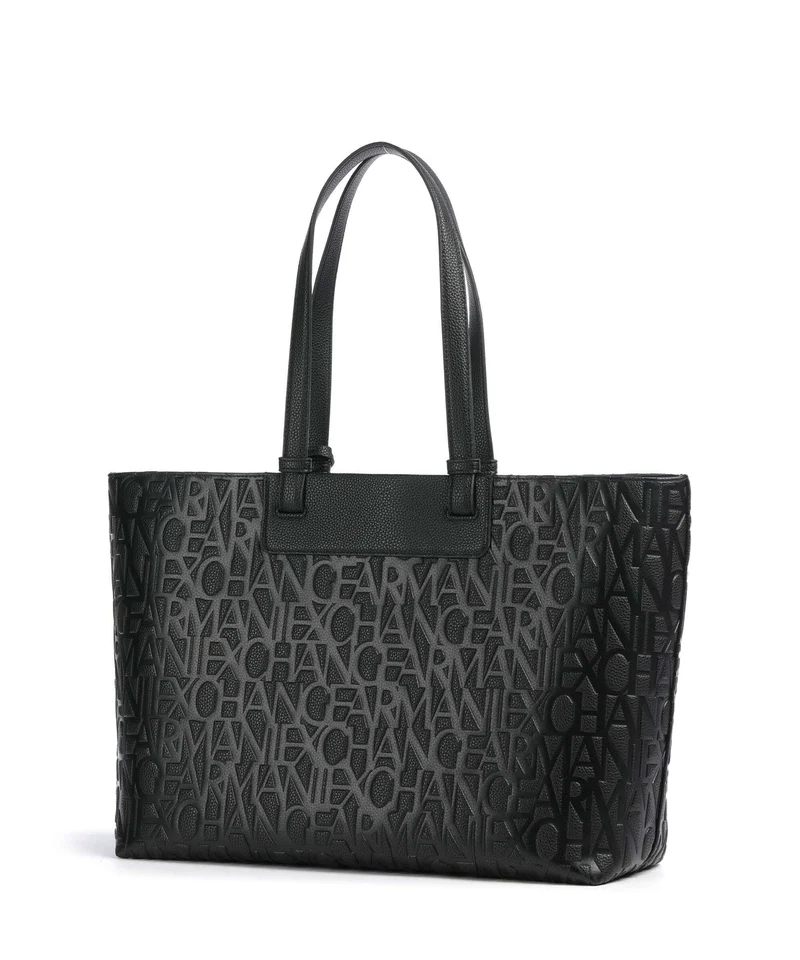 Armani Exchange Liz Monogram L Cabas black