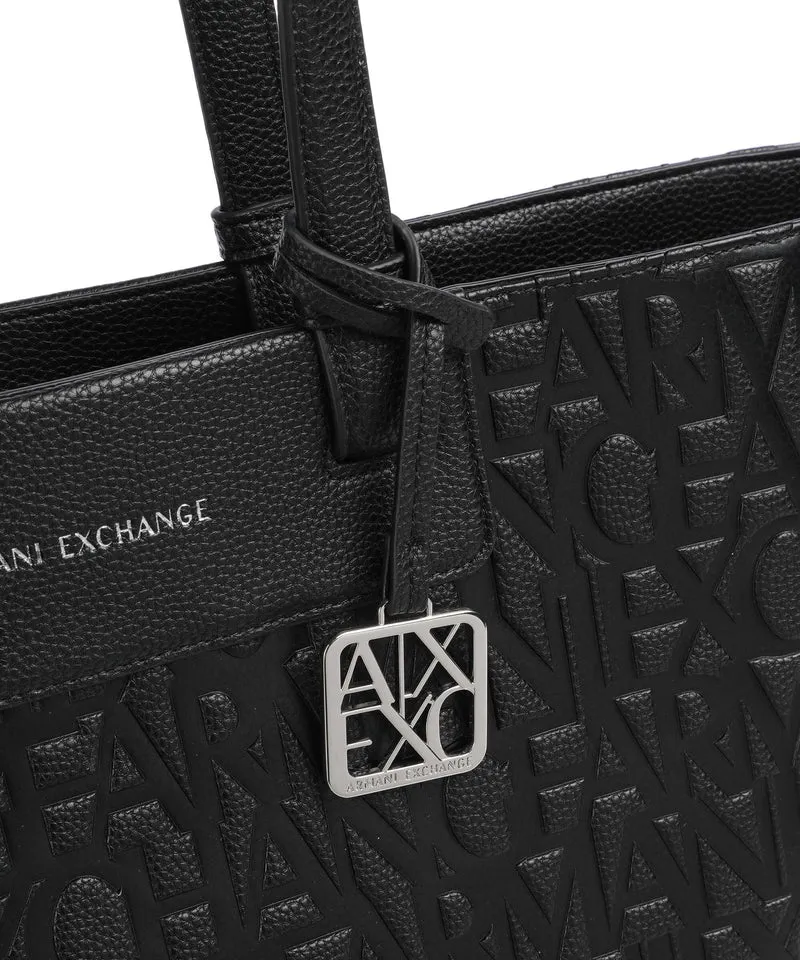 Armani Exchange Liz Monogram L Cabas black