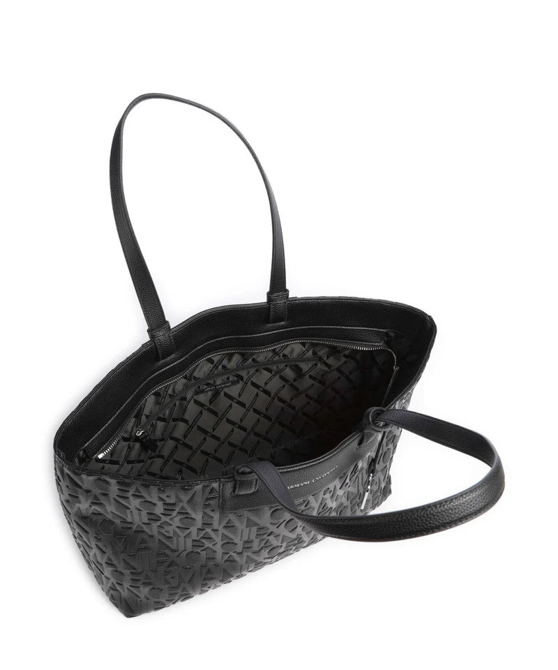 Armani Exchange Liz Monogram L Cabas black