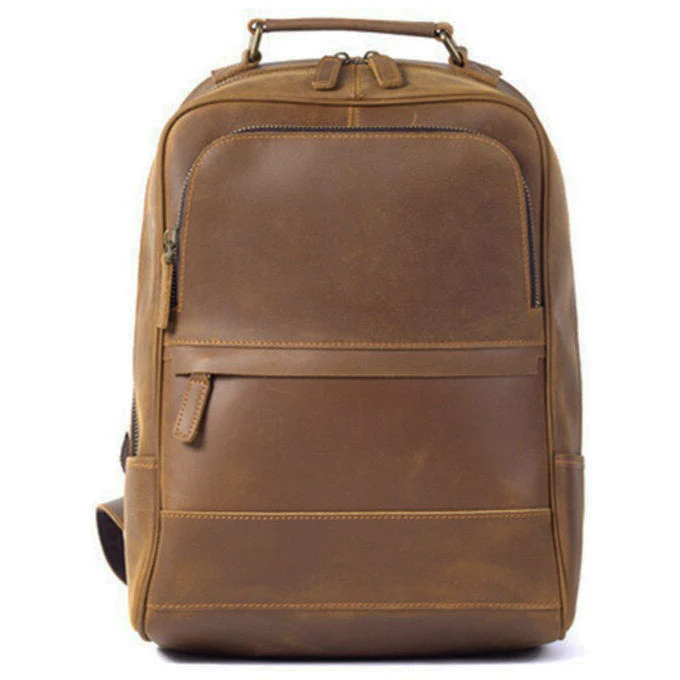 Sac à dos en cuir homme marron | MANCE