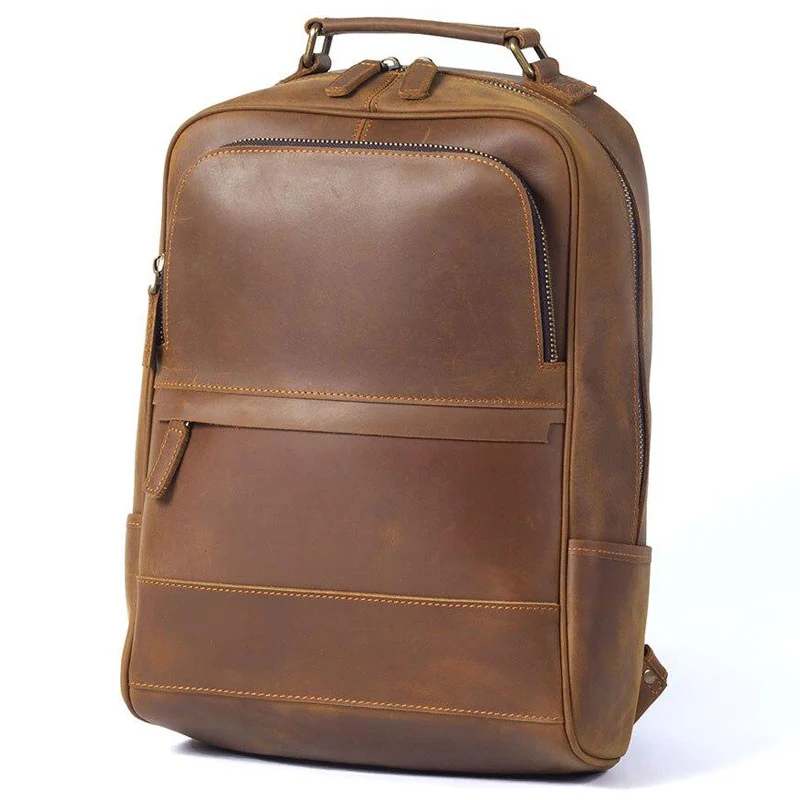 Sac à dos en cuir homme marron | MANCE