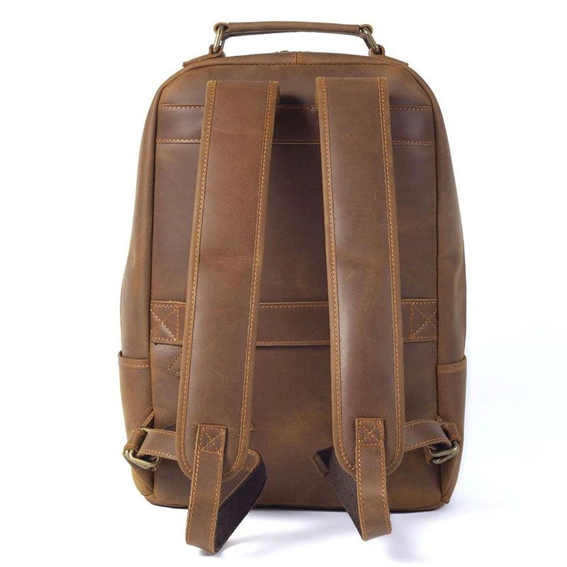 Sac à dos en cuir homme marron | MANCE