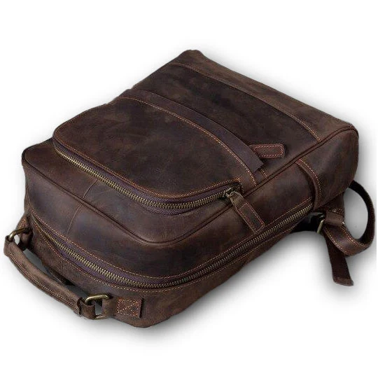 Sac à dos en cuir homme marron | MANCE