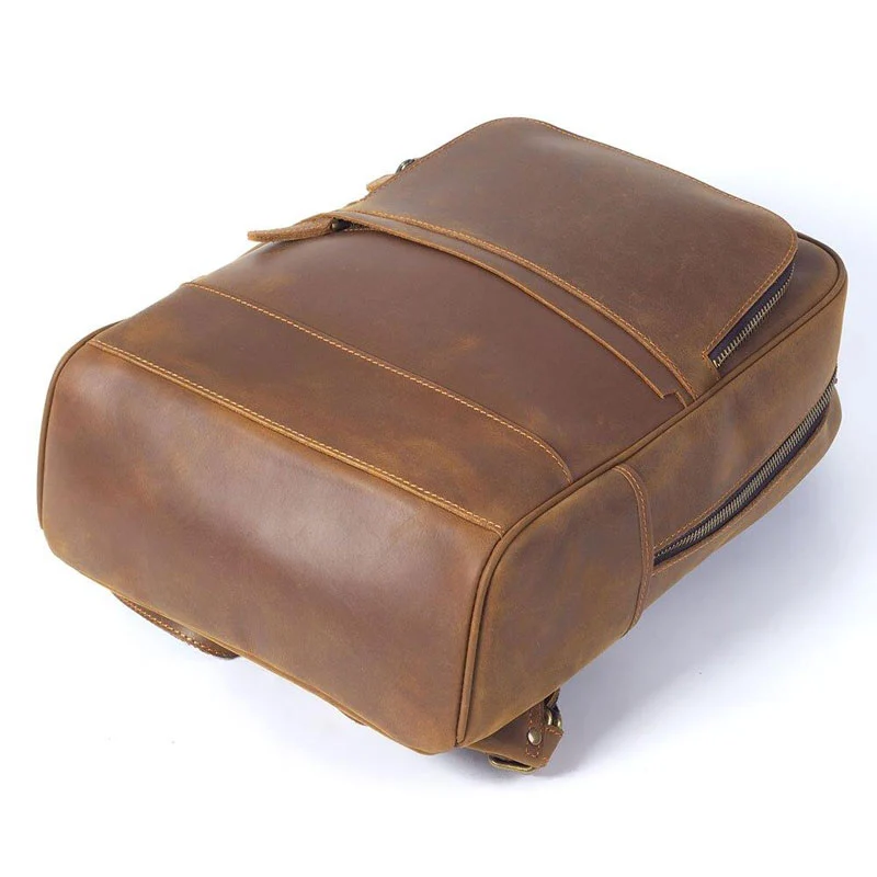 Sac à dos en cuir homme marron | MANCE