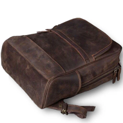 Sac à dos en cuir homme marron | MANCE