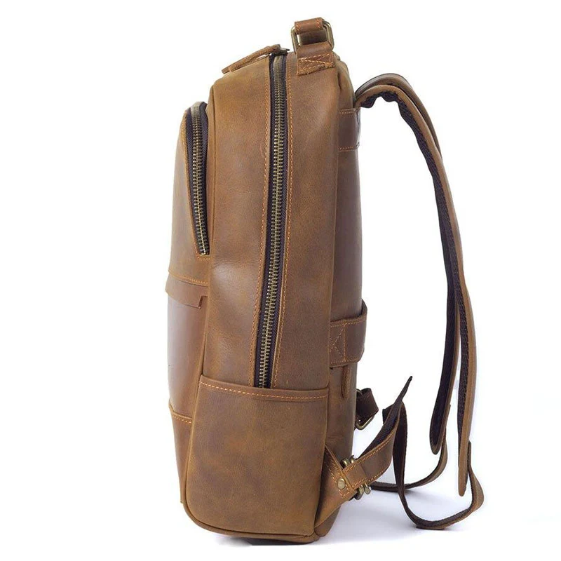 Sac à dos en cuir homme marron | MANCE