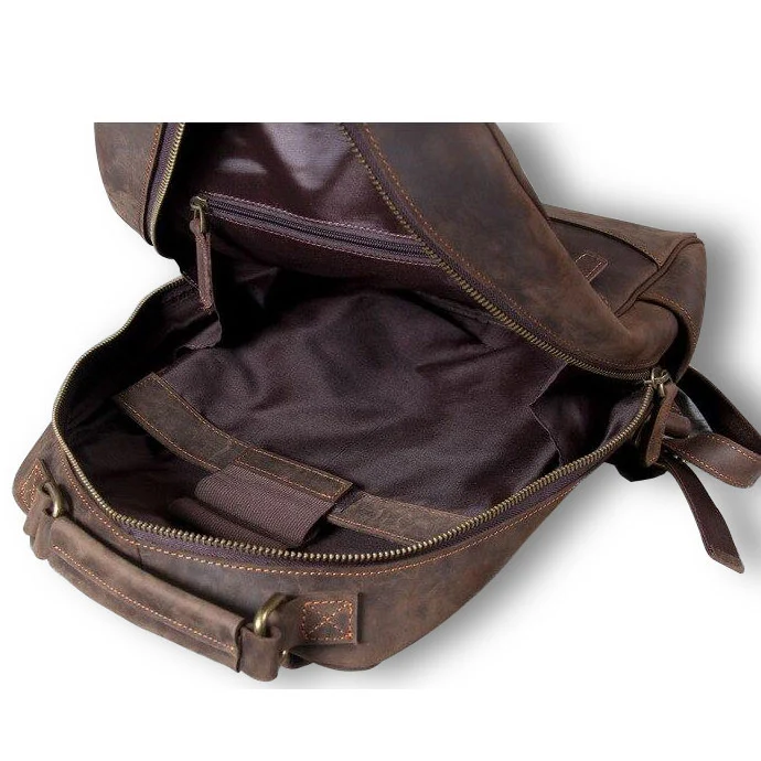 Sac à dos en cuir homme marron | MANCE