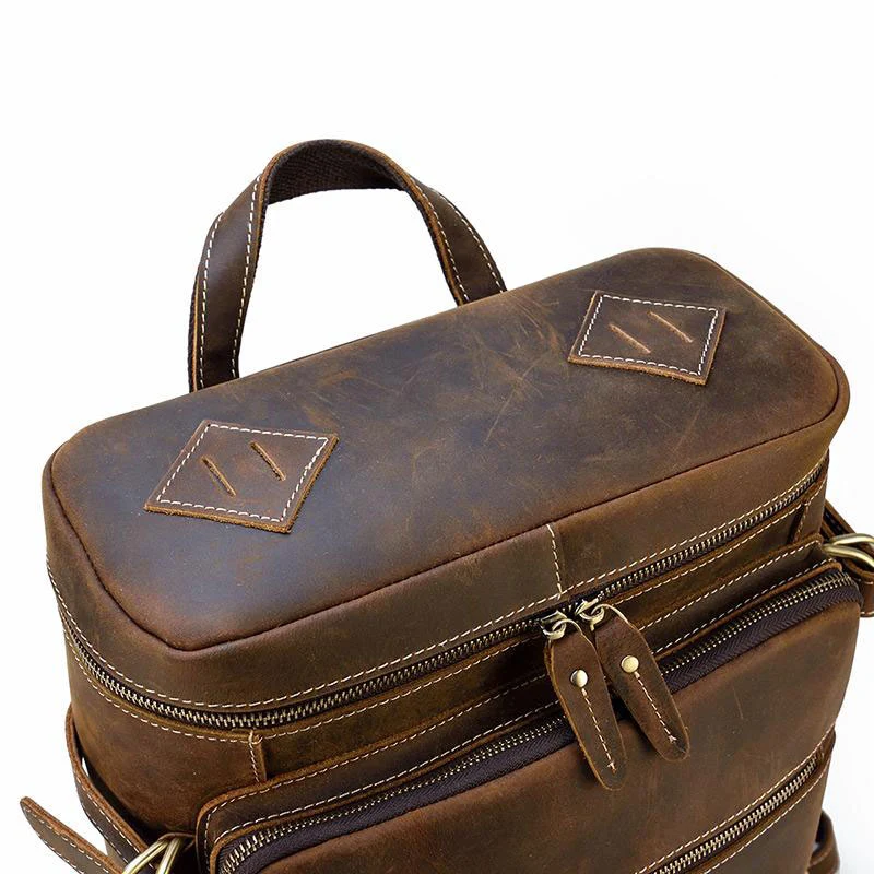 Sac à dos en cuir marron | COOK