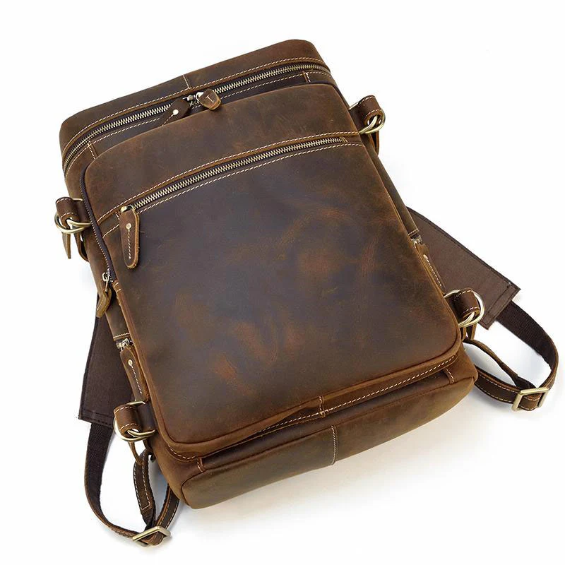 Sac à dos en cuir marron | COOK