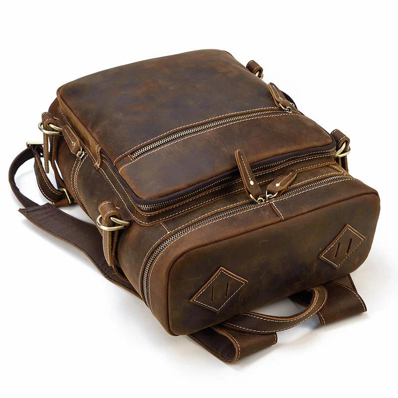 Sac à dos en cuir marron | COOK