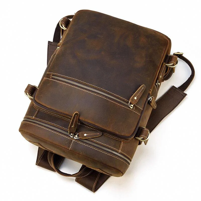 Sac à dos en cuir marron | COOK