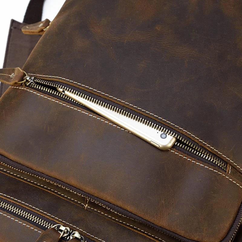 Sac à dos en cuir marron | COOK