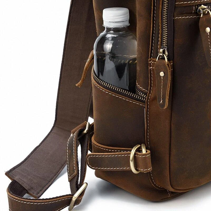 Sac à dos en cuir marron | COOK