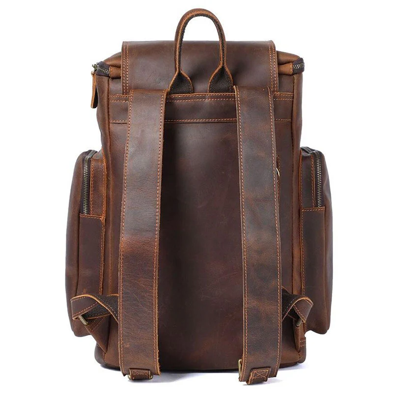 Sac à dos en cuir brun | GRYLLS