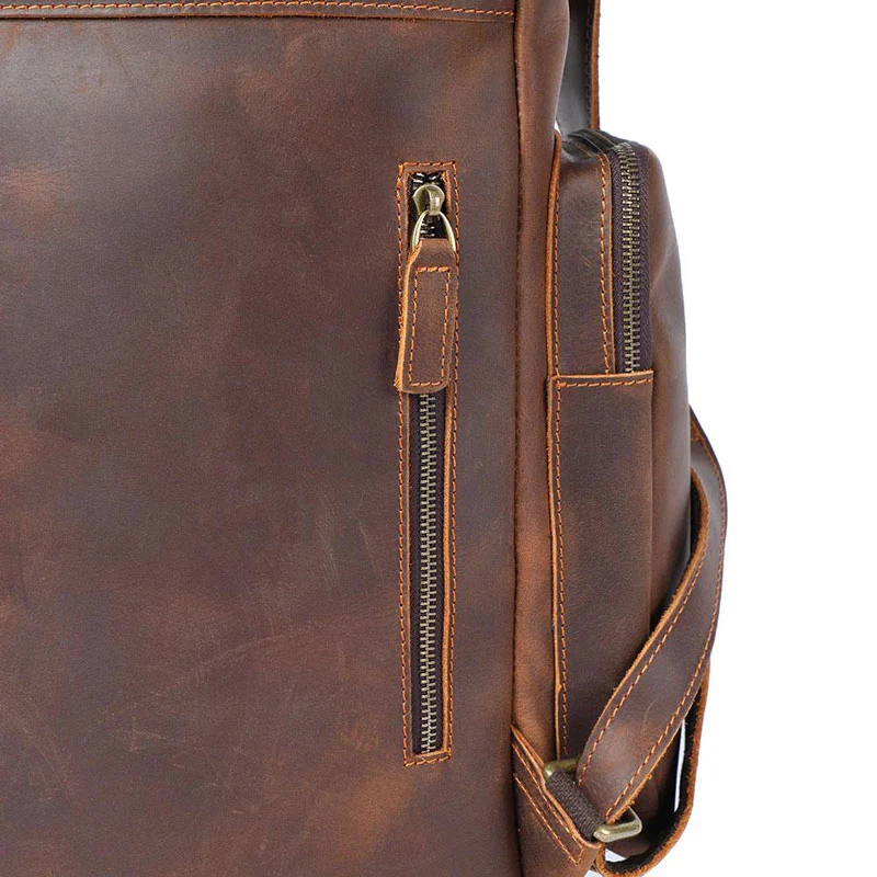 Sac à dos en cuir brun | GRYLLS