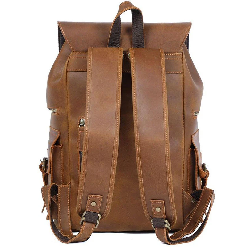 Sac à dos en cuir marron vintage | VASCO