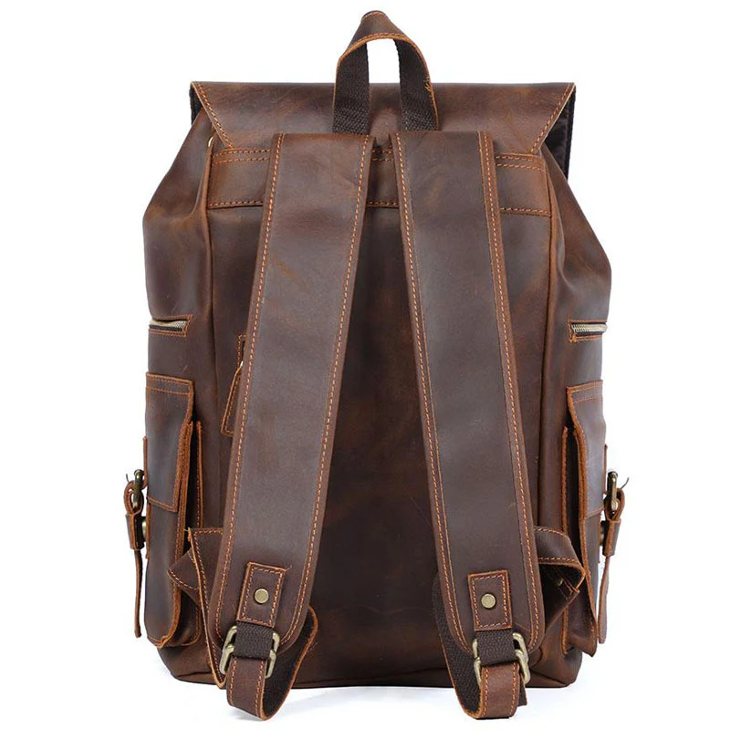 Sac à dos en cuir marron vintage | VASCO
