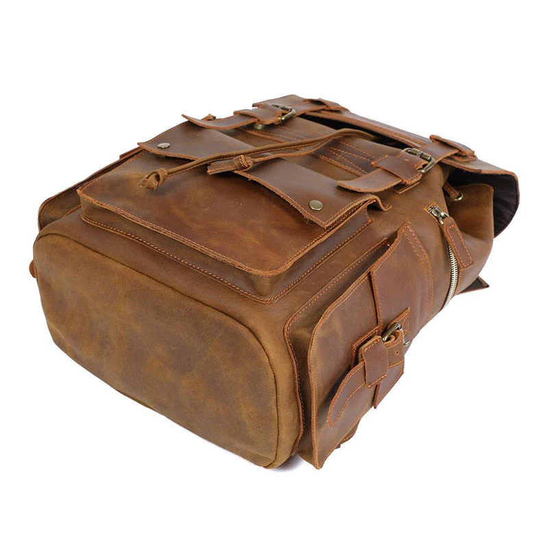 Sac à dos en cuir marron vintage | VASCO