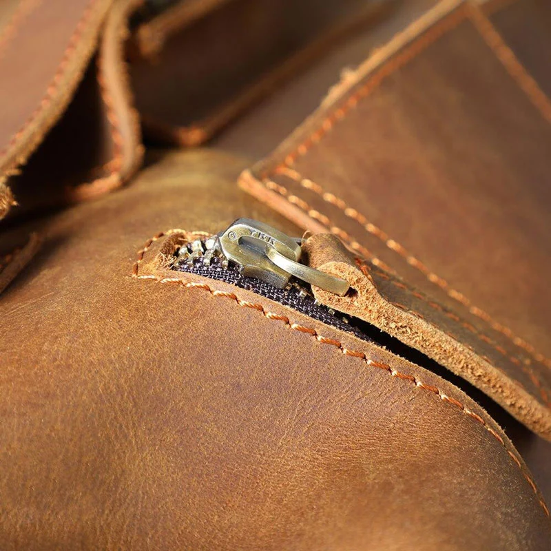 Sac à dos en cuir marron vintage | VASCO