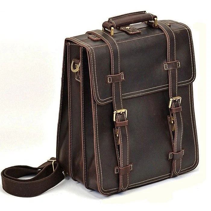 Sac à dos en cuir cartable femme | MAILLARD